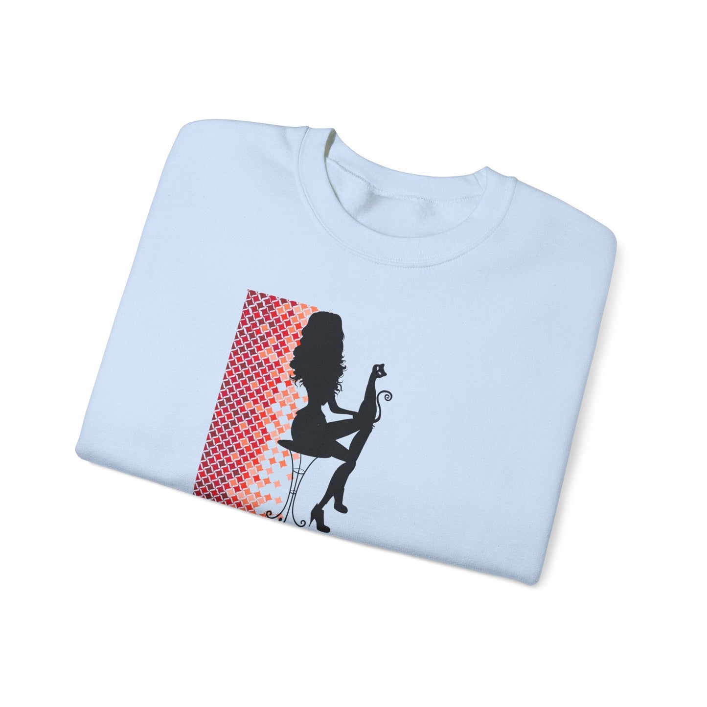Poised Cat Lady Heavy Blend Crewneck Sweatshirt