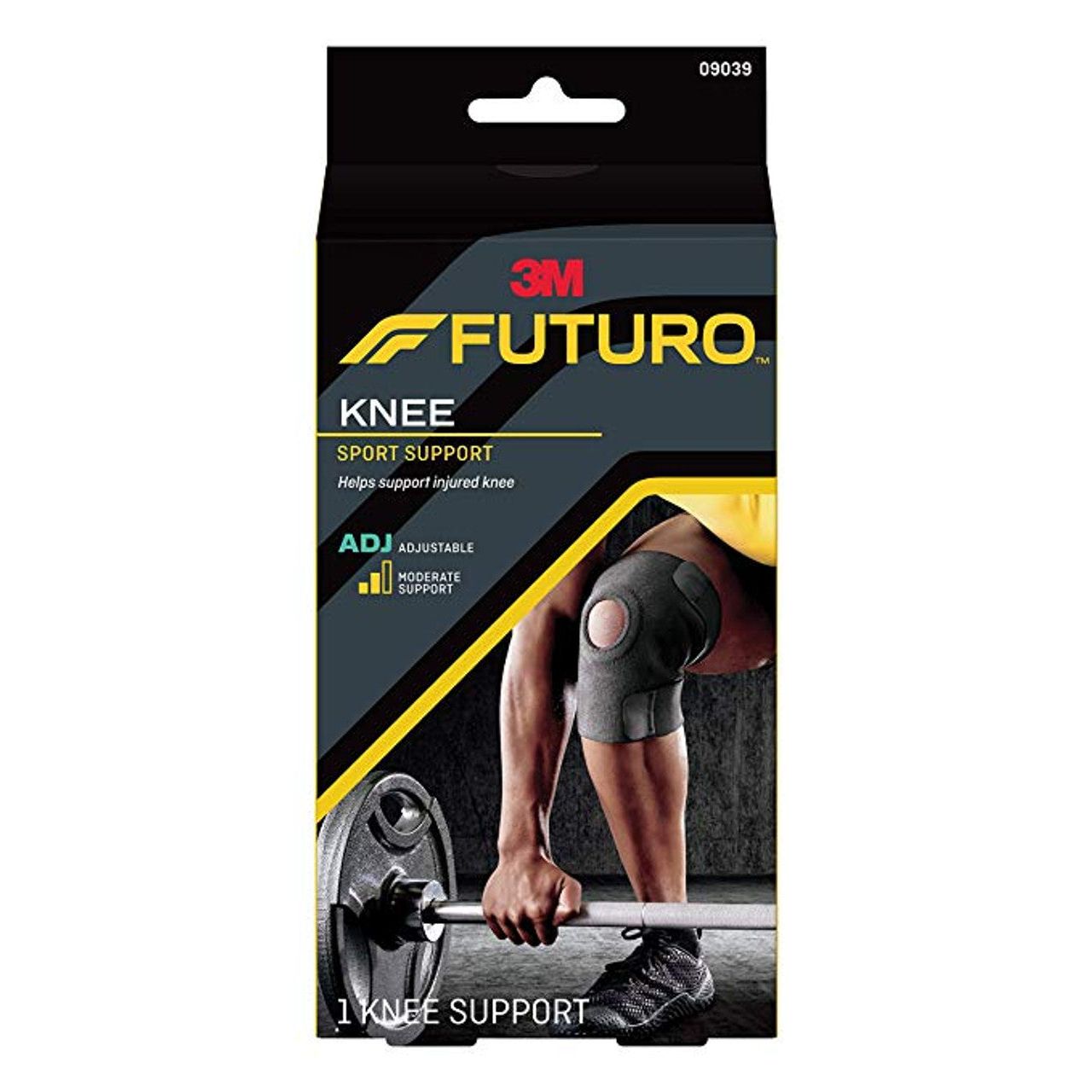 Support de genou ajustable Futuro Sport - Compression modérée