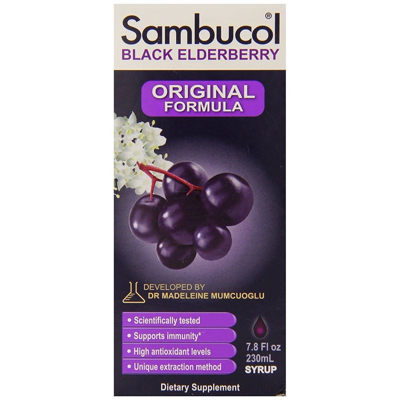 Jarabe de Saúco Negro Sambucol - 7.8 Fl Oz
