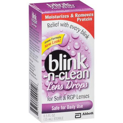 Blink-N-Clean Lens Drops - Lubricating & Cleaning Eye Drops for Contacts