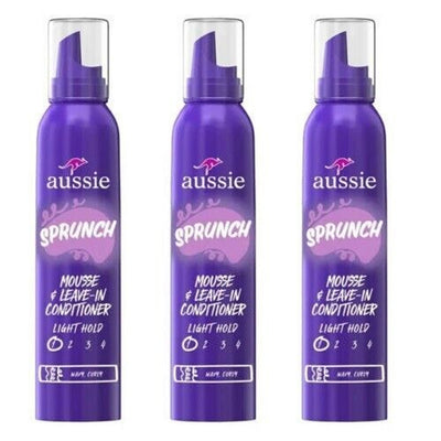 Aussie Sprunch Mousse Leave-In Conditioner, Light Hold, 6 Oz