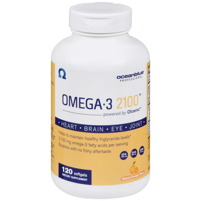Ocean Blue Professional 2100 Omega-3 Softgels - Natural Orange Flavor