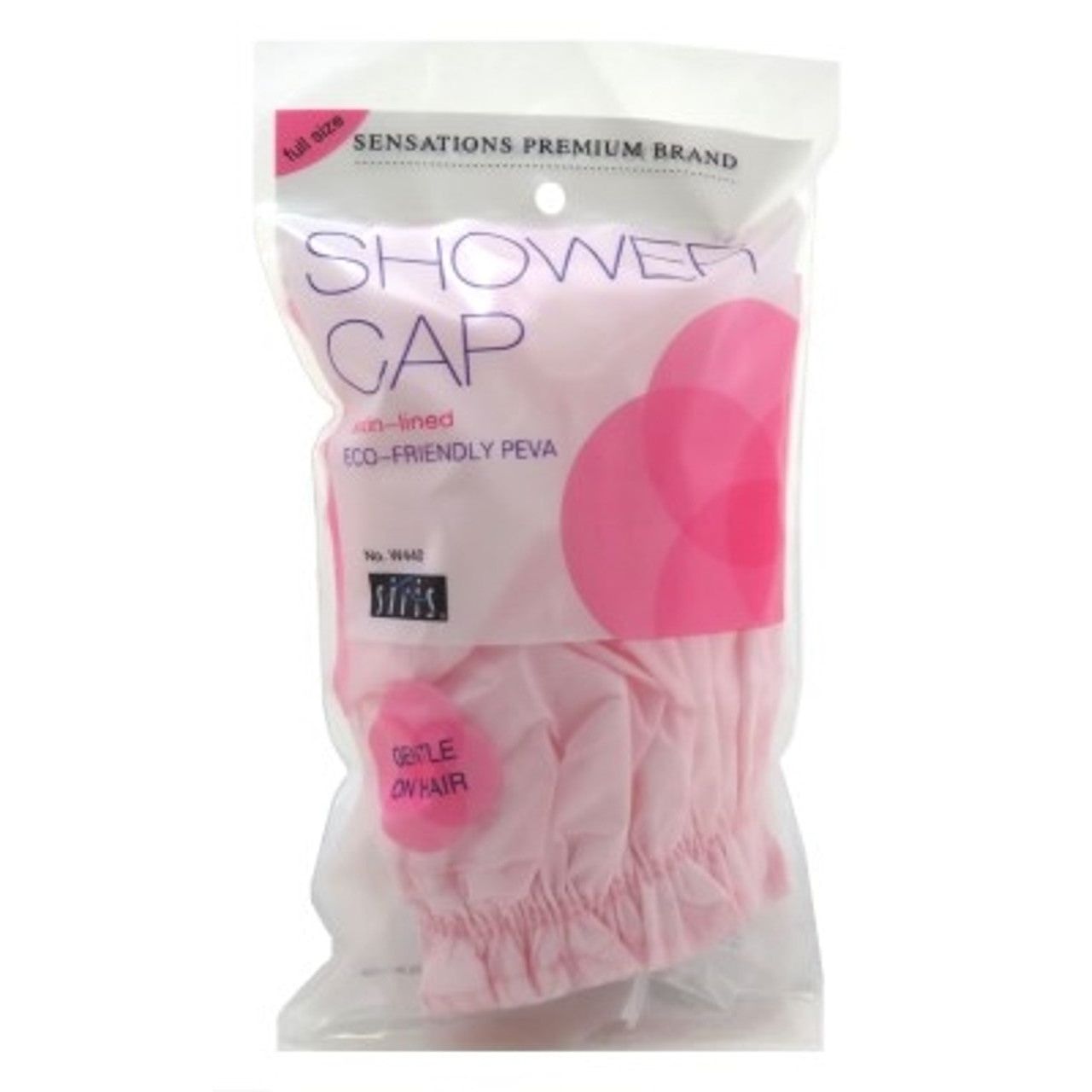 Bonnet de douche en vinyle doublé de satin Siris - Taille complète