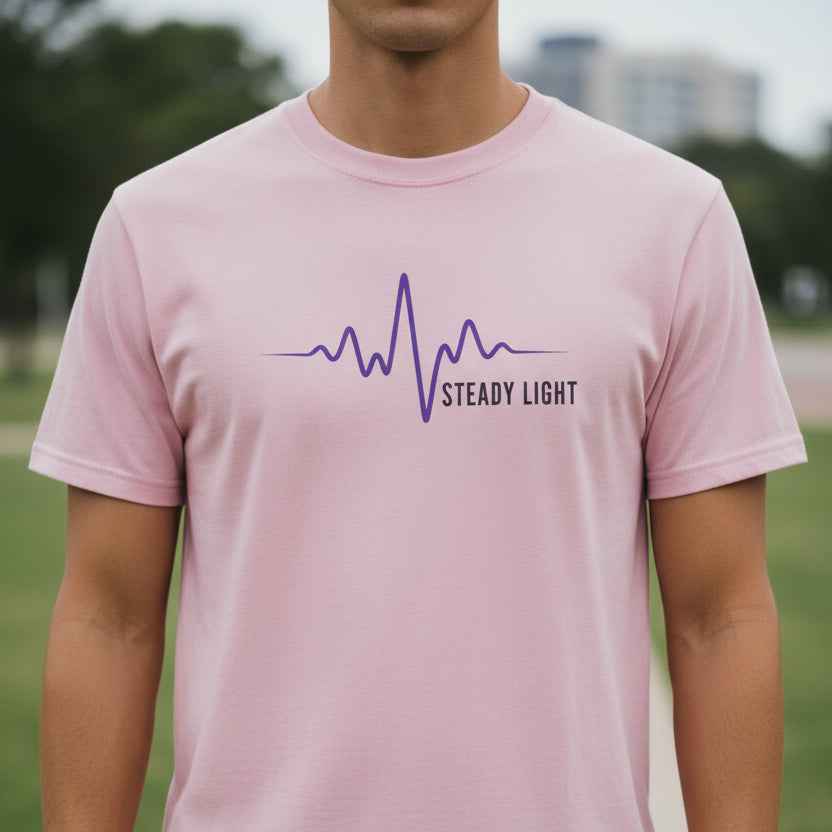 Steady Light EEG Wave T-Shirt - Minimalist Awareness Tee