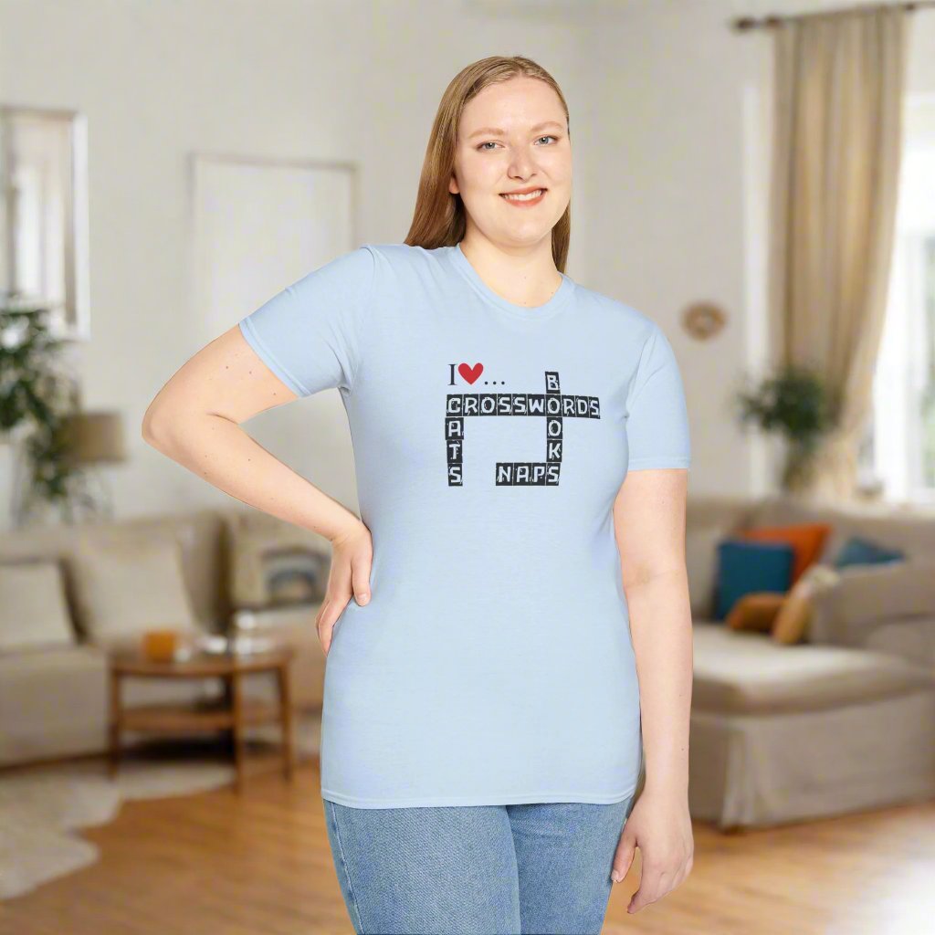 Purrfectly Cozy Crosswords Unisex T-Shirt - Korvel