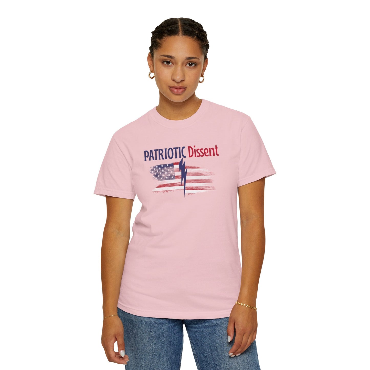 Patriotic Dissent Unisex T-Shirt – American Flag Design