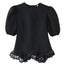 Fashionable Casual Top with Flared Hem and Puff Sleeves