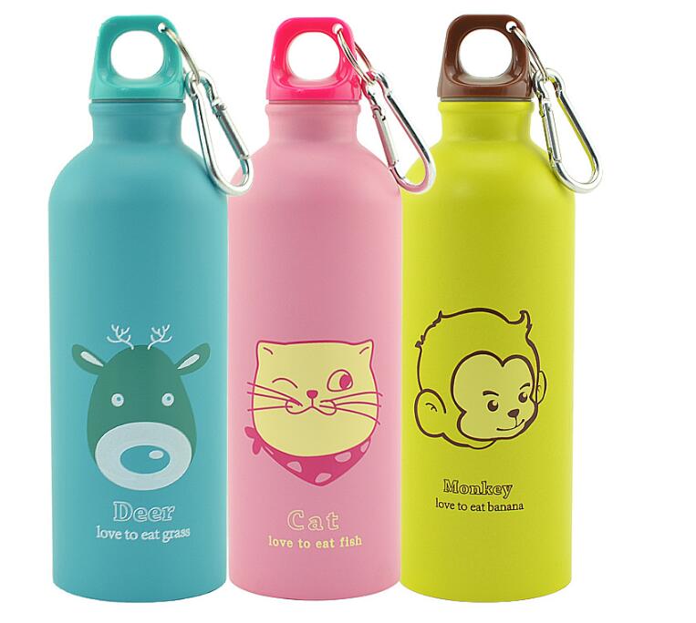 Botella de Agua Deportiva Portátil de Animales de Caricatura de 500ml