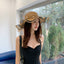 Elegant Big Brim Bow Ribbon Beach Hat for Summer