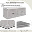 TREXM storage table with 4 doors and adjustable shelves and detachable cushioned shoe stand(Gray Wash) - Korvel