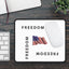 Black & White Freedom Gaming Mouse Pad