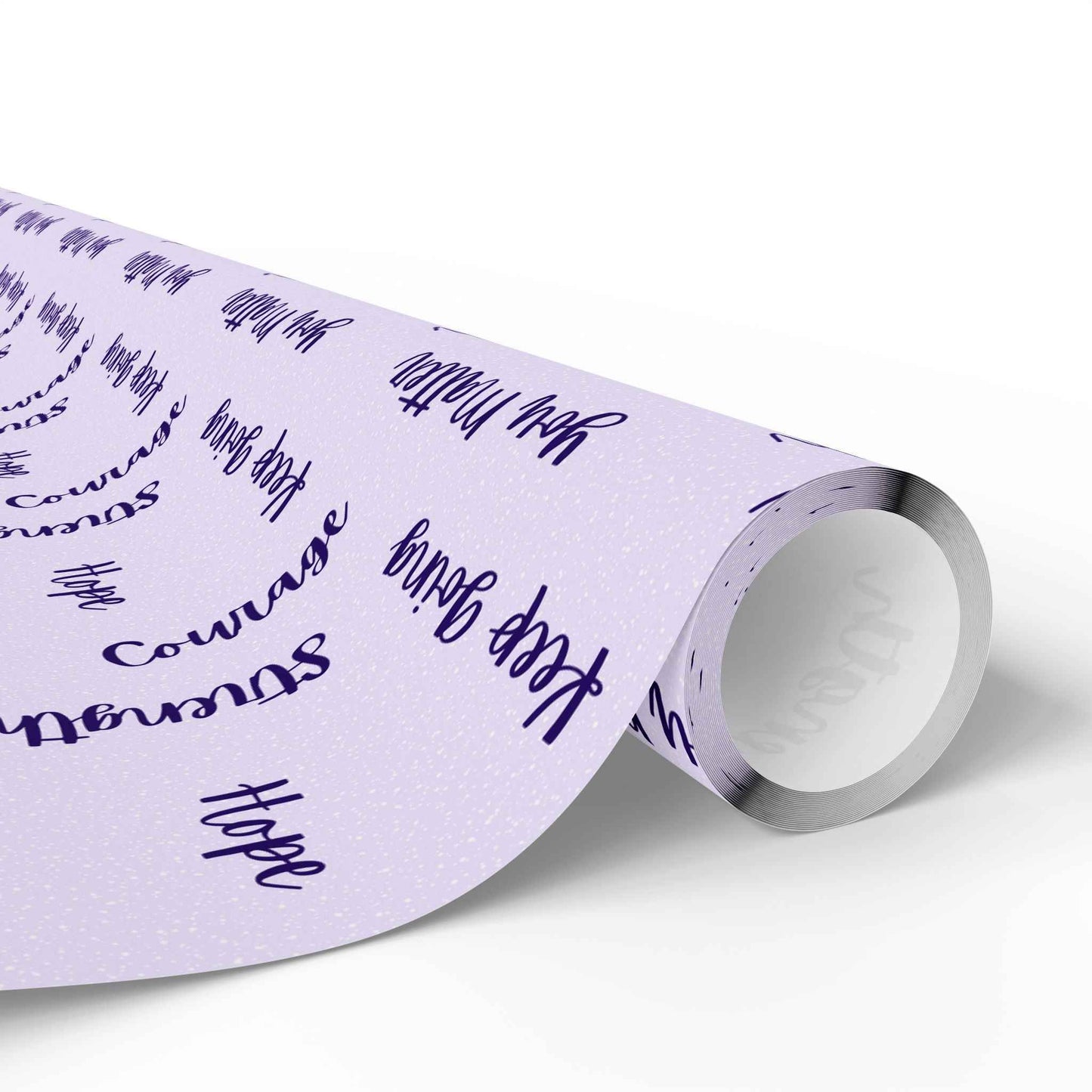 Emballage de mots inspirants – Emballage cadeau violet clair