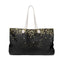 Midnight Whiskers Weekender Bag - Minimalist Cat Travel Tote