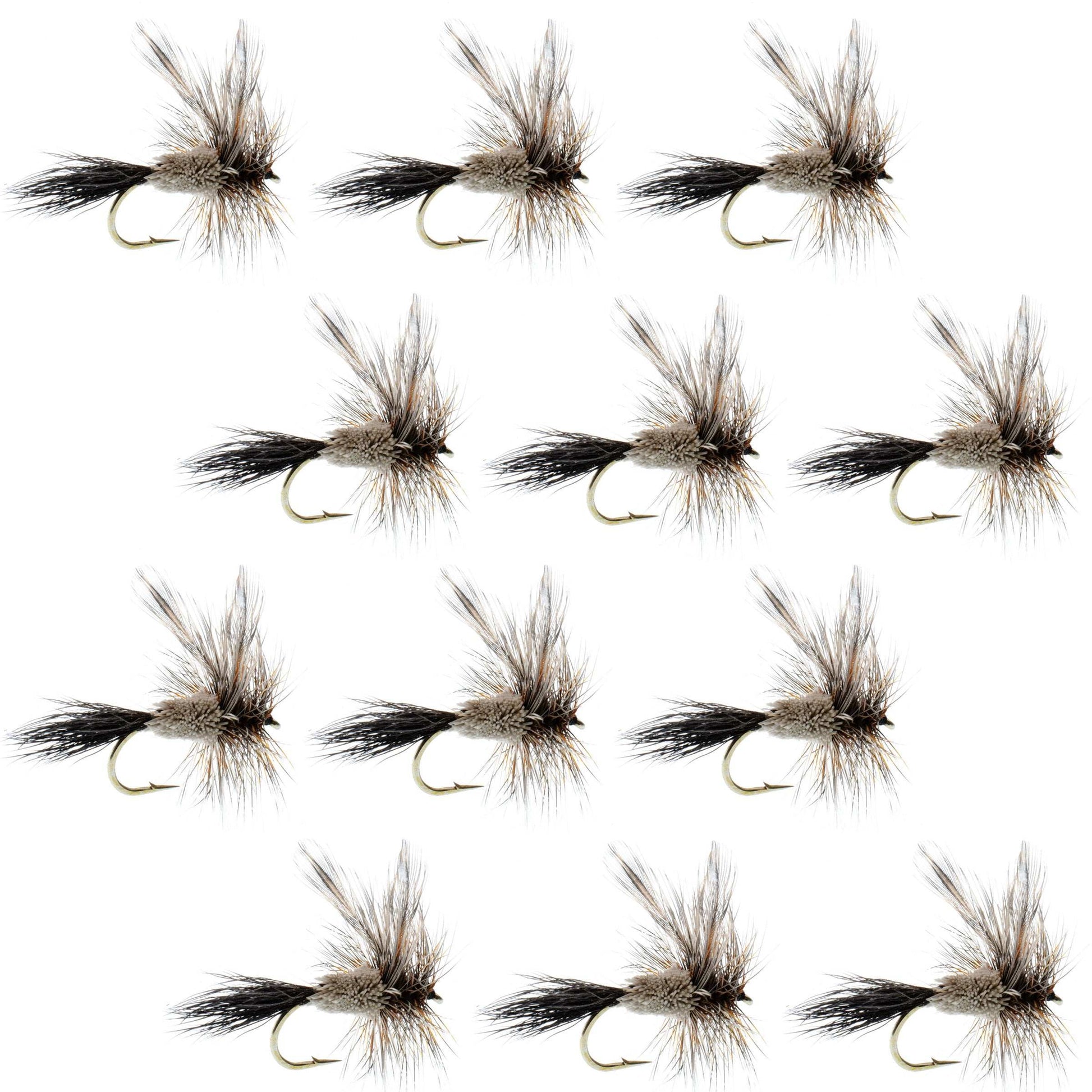 Adams Classic Dry Fly Collection - 12 Premium Size 10 Flies - Korvel
