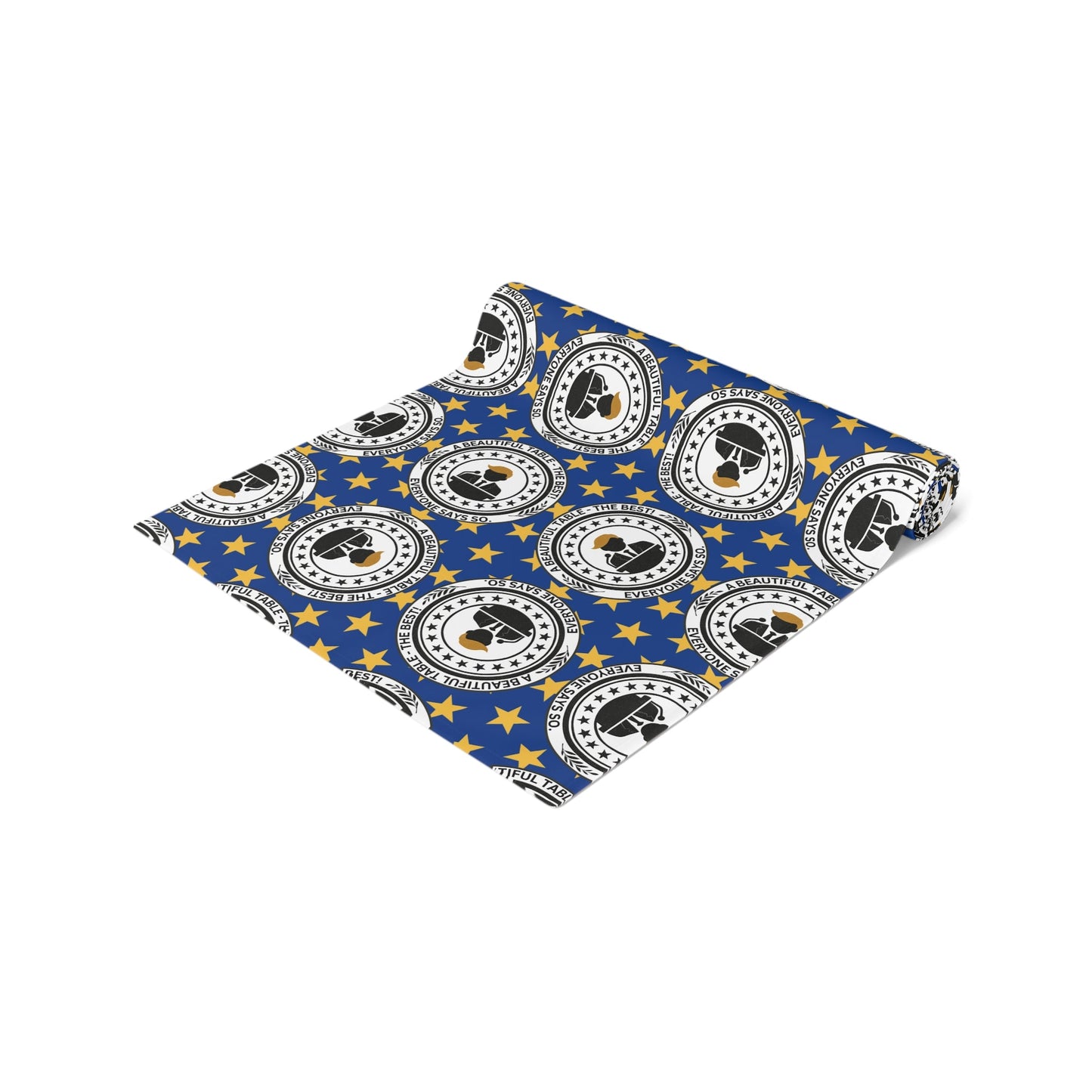 Elegant Faux Seal Pattern Table Runner