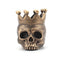Elegant Resin Crown Skull Candle Holder