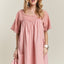 Charming Round Neck Half Sleeve Babydoll Dress