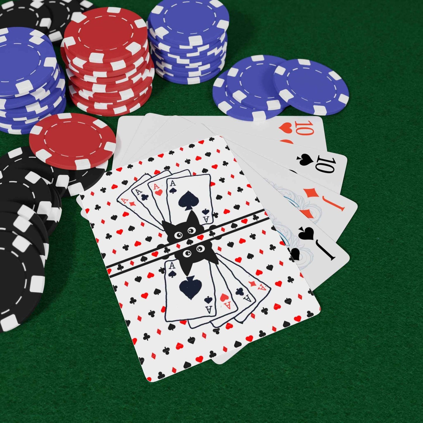 Purrfect Aces Cat Poker Playing Cards