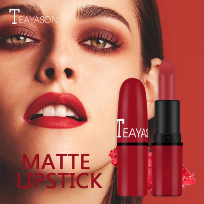 Premium Matte Lipstick in Rich Plum and Red Shades