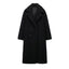 Manteau en Fleece de Laine d'Agneau Surdimensionné avec Grand Revers