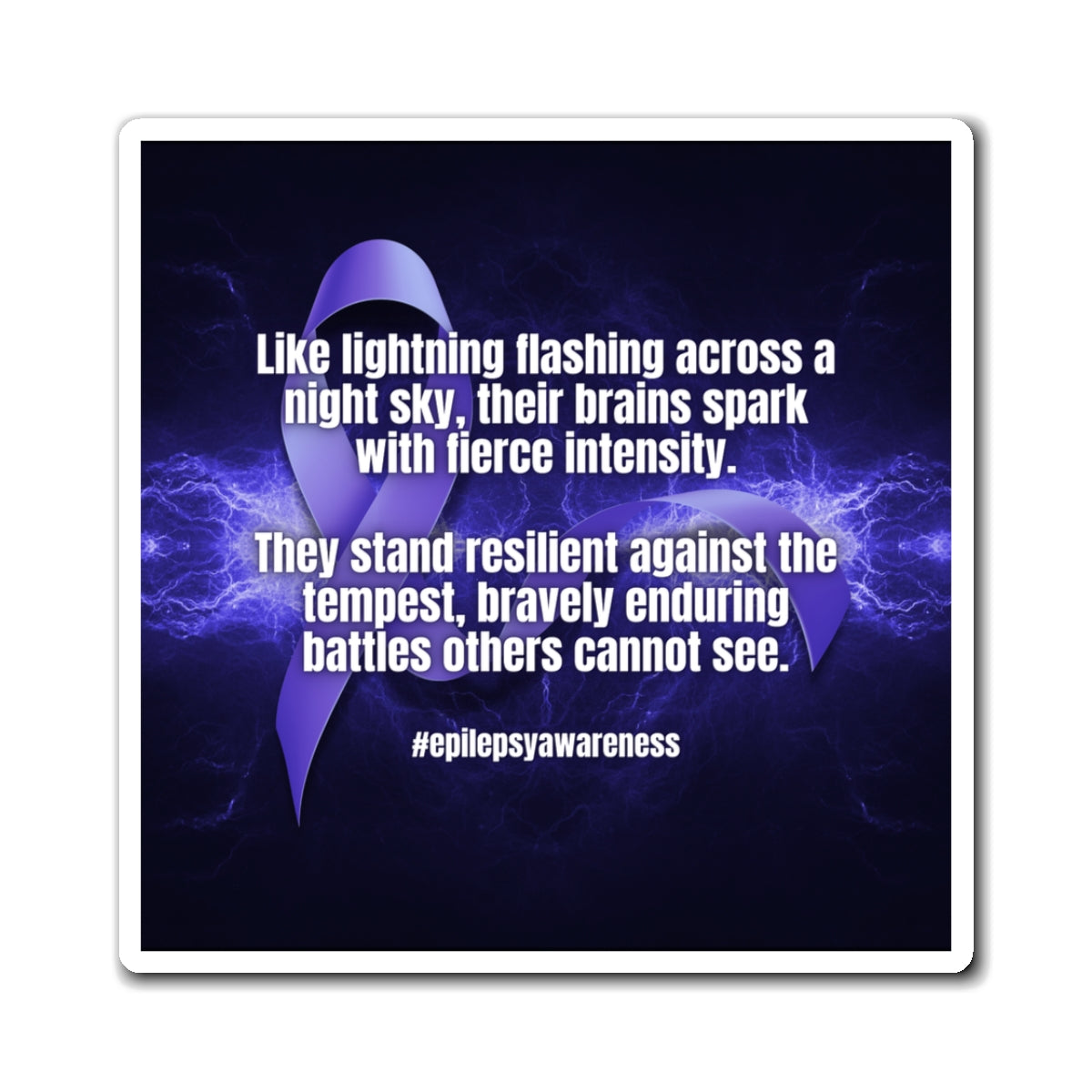 Storm-Resistant Epilepsy Awareness Magnets - Korvel