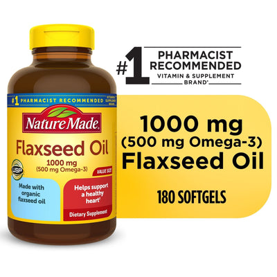 Nature Made Flaxseed Oil Softgels, 1000 Mg - Value Size