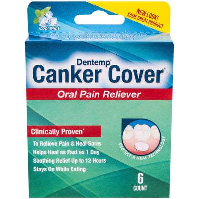 Patch de soulagement de la douleur buccale Dentemp Canker Cover - Menthe fraîche