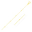 14k Yellow Gold Bead Links Saturn Chain - 18 inches