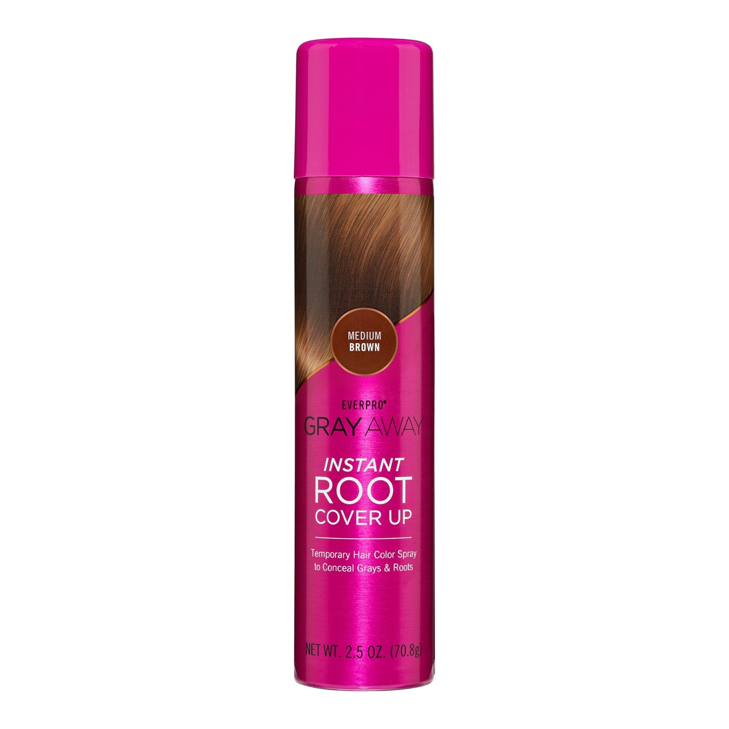 Everpro Gray Away Instant Root Cover Up Hair Spray - Medium Brown