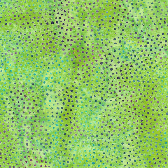 Tela Batik Essence Confetti-Verde Limón - 44"/45" Por Yarda