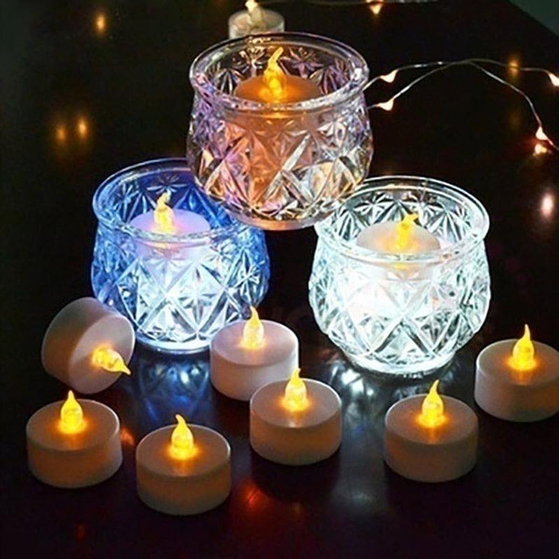 Bougies LED sans flamme - Ensemble de 12/24/48