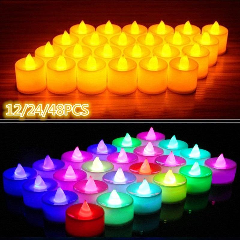 Bougies LED sans flamme - Ensemble de 12/24/48