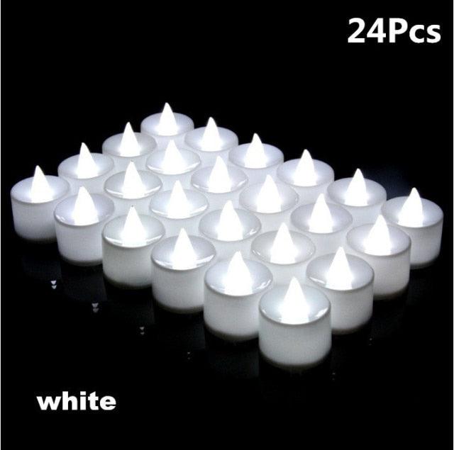 Bougies LED sans flamme - Ensemble de 12/24/48