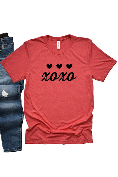 XOXO 3 Hearts Unisex T-Shirt