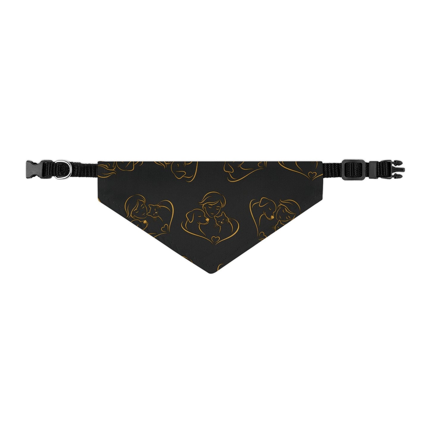 Love Line Art Dog Bandana – Elegant Pet Accessory