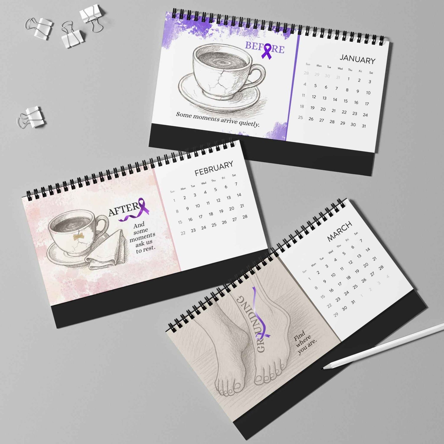 The Quiet Between Desk Calendar | A Year of Presence