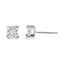 .925 Sterling Silver Princess-Cut Diamond Stud Earrings