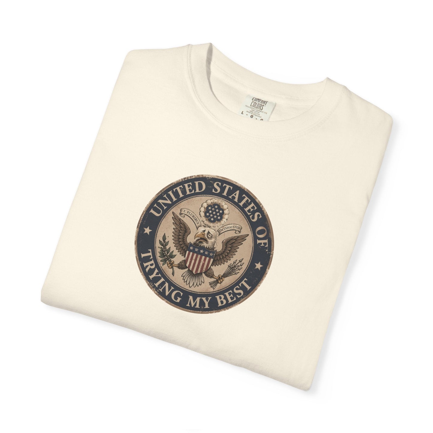 États-Unis de Faire de Mon Mieux T-Shirt Teint à la Garment