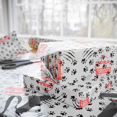 Este regalo fue inspeccionado por un gato – Papel de regalo multiusos