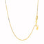 Chaîne en boîte ajustable en or jaune 14 carats - 0,7 mm