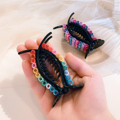 New Colorful Rainbow Hair Claws For Women Girls Hair Holder Clip Sweet Headband Hair Style Make Hairpin Fashion Hair Accessories - Korvel