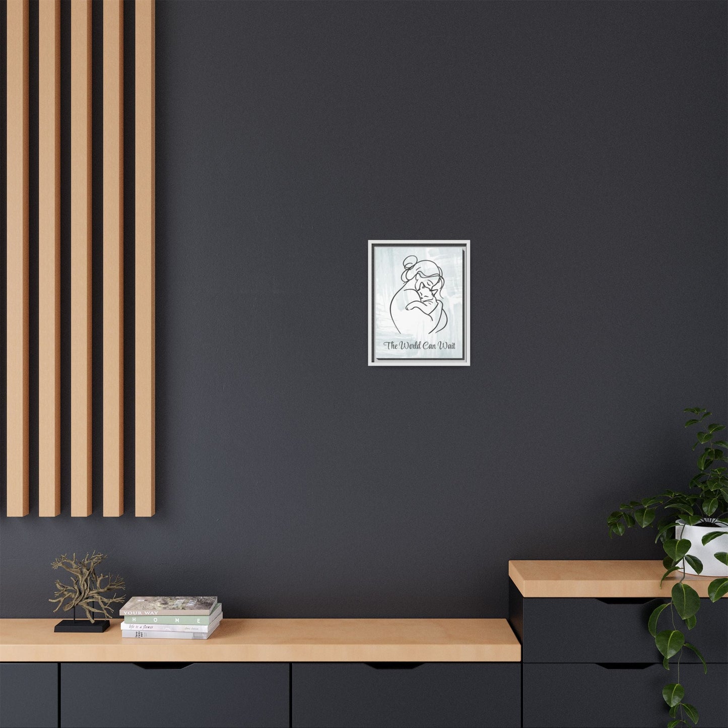 L'impression sur toile Chat Le Monde Peut Attendre