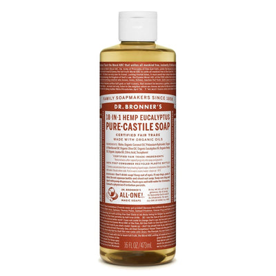 Jabón Líquido Puro de Castile de Dr. Bronner - Cáñamo Eucalipto, 16 Fl Oz