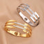 Hollow out Bracelet Stainless Steel Female Style Bracelet Geometric Circle Hollow out Handpiece - Korvel