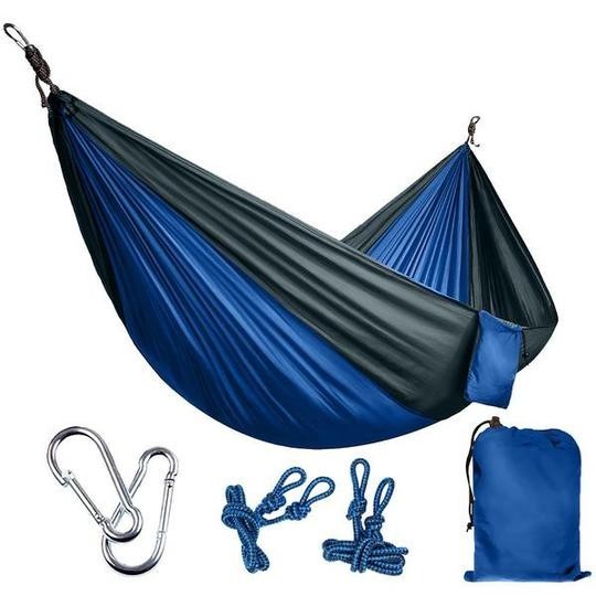 Portable Double Hammock - Durable Nylon for Outdoor Relaxation