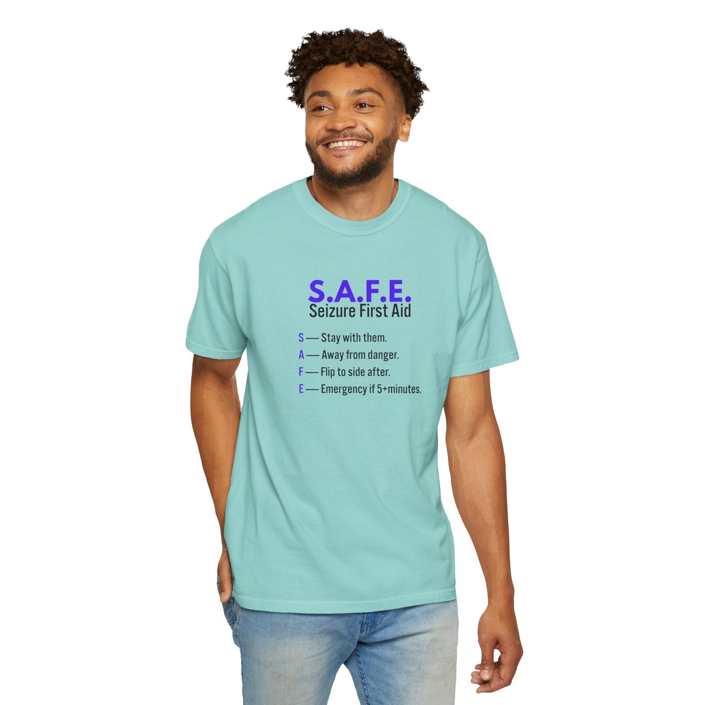 S.A.F.E. Seizure First Aid T-Shirt – Epilepsy Awareness Tee