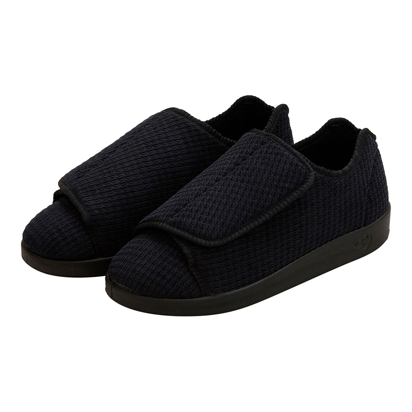 Silverts Black Slippers - Size 12 / 2X-Wide for Comfort