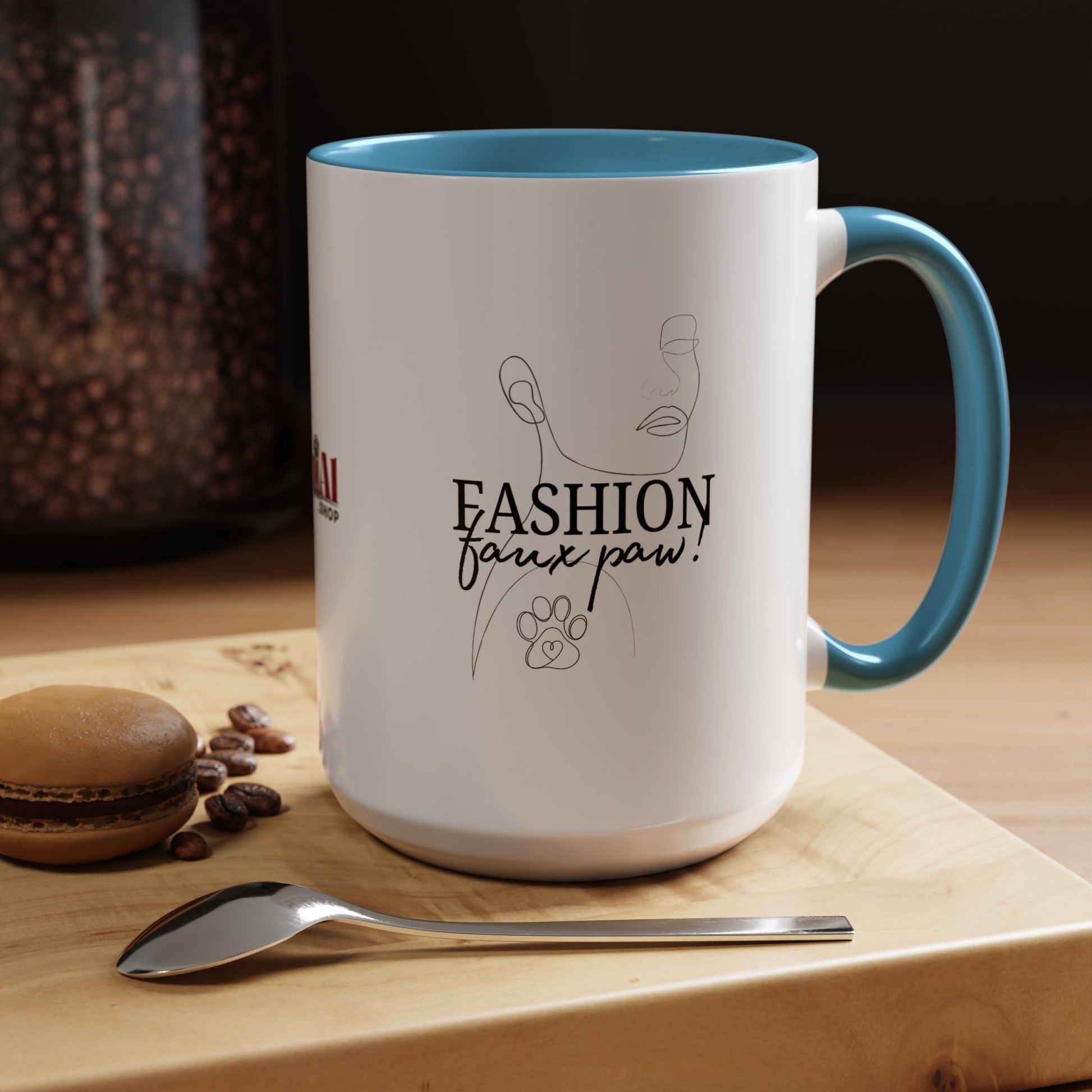Stylish Faux Paw Accent Coffee Mug - Perfect for Your Brew (11oz & 15oz) - Korvel