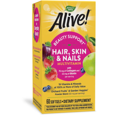 Nature's Way Alive! Hair, Skin, Nails Multivitamin Softgels - Strawberry