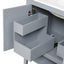 30" Bathroom Vanity with Sink, Multi-functional Bathroom Cabinet with Doors and Drawers, Solid Frame and MDF Board, Grey - Korvel